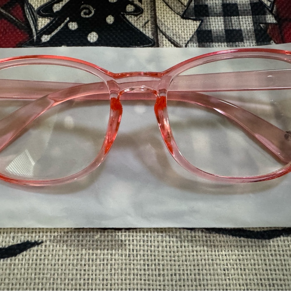 Stylish Pink Clear Blue Light Glasses